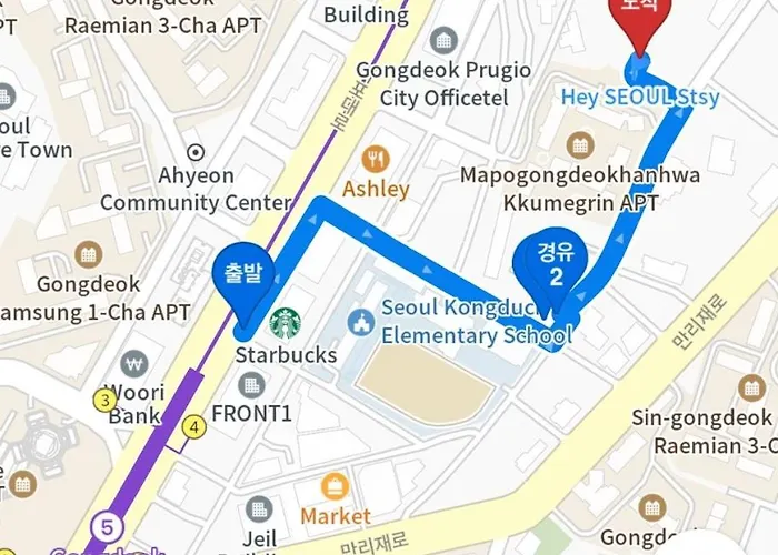 Cozy Family For 4 Near Hongdae 아파트 *
